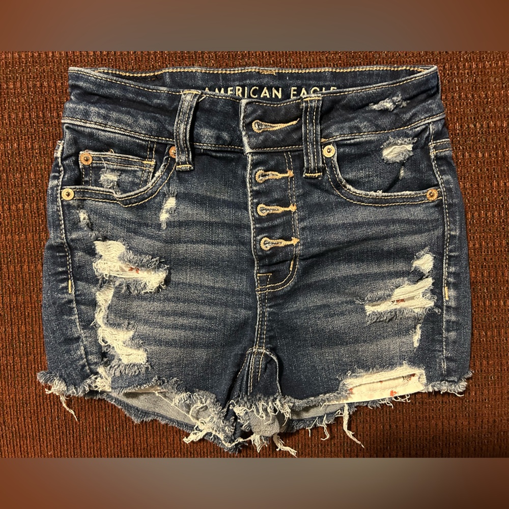 American Eagle Outfitters Dark Blue Denim Shorts